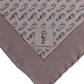 Brown Sea Horse Silk Square Foulard Scarf