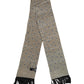 Gray Skulls Silk Fringes Men Foulard Scarf