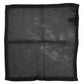 Black Patterned Cotton Square Foulard Scarf