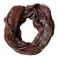 Maroon Floral Neck Warmer Foulard Scarf