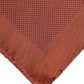 Orange Silk Square Men Foulard Scarf