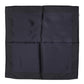 Dark Blue Silk Square Men Foulard Scarf