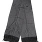 Black Patterned Fringes Men Foulard Scarf