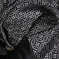 Black Patterned Fringes Men Foulard Scarf