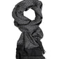Black Patterned Fringes Men Foulard Scarf