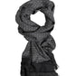 Black Patterned Fringes Men Foulard Scarf