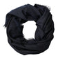 Black Viscose Fringes Neck Warmer Scarf