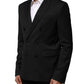 Black Double Breasted Men Jacket Suit Blazer
