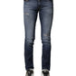 Blue Washed Cotton Slim Fit Men Denim Jeans