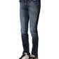Blue Washed Cotton Slim Fit Men Denim Jeans