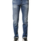 Blue Washed Cotton Skinny Men Denim Jeans