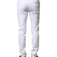 White Cotton Skinny Men Denim Jeans