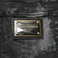 Black Washed Embellished Skinny Denim Jeans