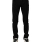 Black Cotton Stretch Skinny Men Denim Jeans