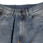 Blue Cotton Tattered Men Denim Jeans