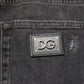 Black Washed Tattered Slim Fit Denim Jeans