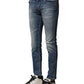 Blue Washed Cotton Slim Fit Men Denim Jeans