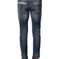 Blue Washed Cotton Slim Fit Men Denim Jeans