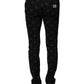 Black Cotton DG Logo Skinny Men Denim Jeans