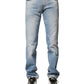 Light Blue Washed Straight Fit Denim Jeans