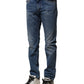 Blue Cotton Stretch Slim Fit Men Denim Jeans
