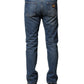 Blue Cotton Stretch Slim Fit Men Denim Jeans