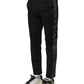 Black Gray Cotton Tapered Men Pants