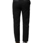 Black Gray Cotton Tapered Men Pants