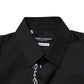 Black Cotton SICILIA Logo Men Dress Shirt