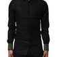 Black Cotton GOLD Long Sleeves Dress Shirt