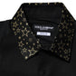 Black Cotton GOLD Long Sleeves Dress Shirt