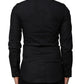 Black Cotton GOLD Long Sleeves Dress Shirt