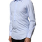 Light Blue Cotton Long Sleeves Dress Shirt