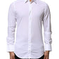 White Cotton GOLD Long Sleeves Dress Shirt