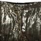 Gold Sequin Polyester Embellished Bermuda Shorts