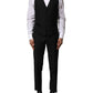 Black Wool 3 Piece Single Breasted Suit