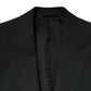 Black Wool 2 Piece Single Breasted Suit