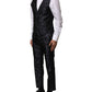 Black Jacquard 3 Piece Single Breasted Suit