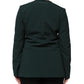 Green Single Breasted One Button Coat Jacket