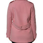 Pink Wool Double Breasted Blazer Coat Jacket