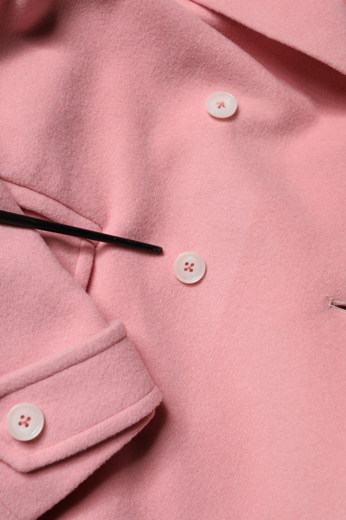 Pink Wool Double Breasted Blazer Coat Jacket