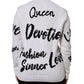 White Wool Knit Crew Neck Pullover Sweater