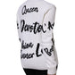 White Wool Knit Crew Neck Pullover Sweater