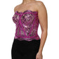 Pink Bustier Sleeveless Corset Blouse Top