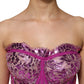 Pink Bustier Sleeveless Corset Blouse Top