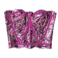 Pink Bustier Sleeveless Corset Blouse Top