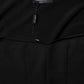 Black Viscose Long Sleeve Pullover Blouse Top
