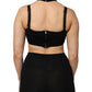 Black Cropped Viscose Halter Bustier Top