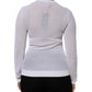 White Round Neck Long Sleeves Pullover Top