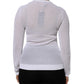 White Round Neck Long Sleeves Pullover Top